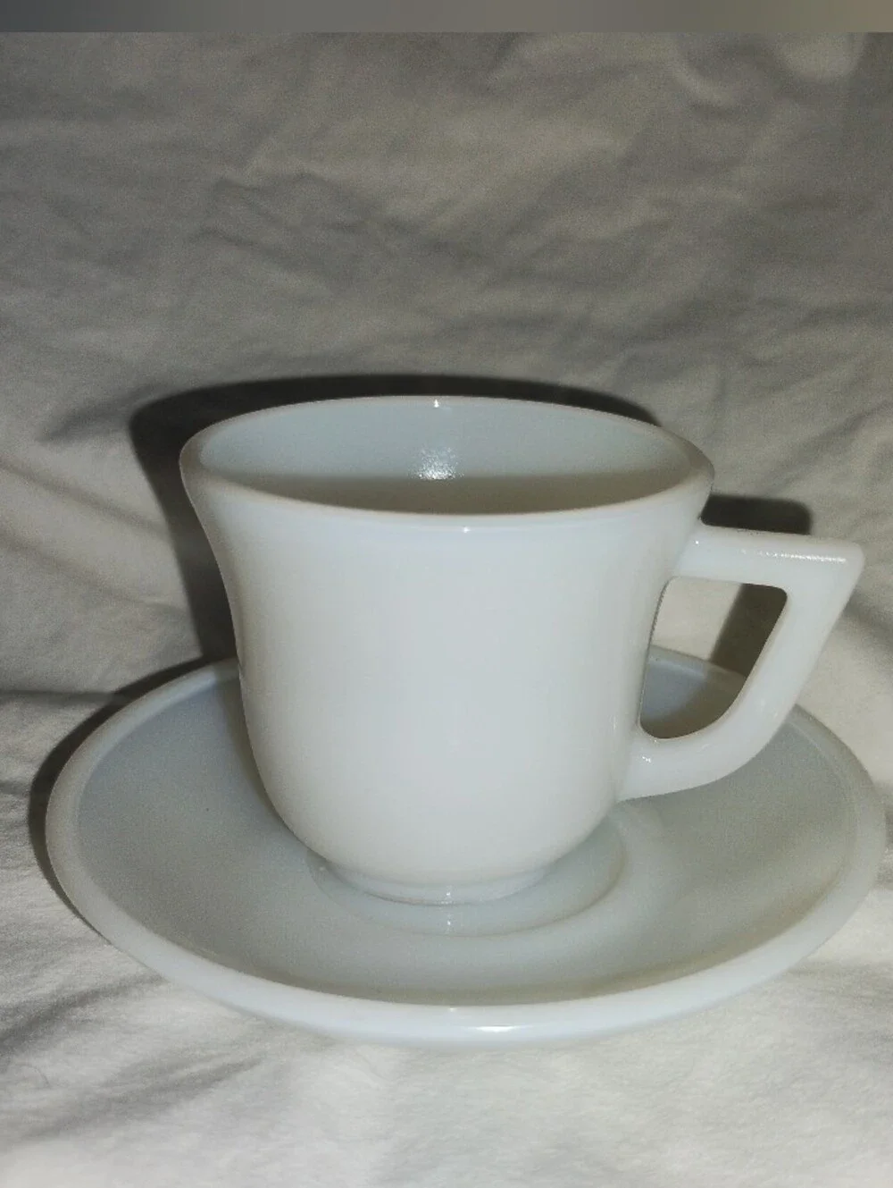 Vintage Child Milk Glass Tea Cup And Saucer